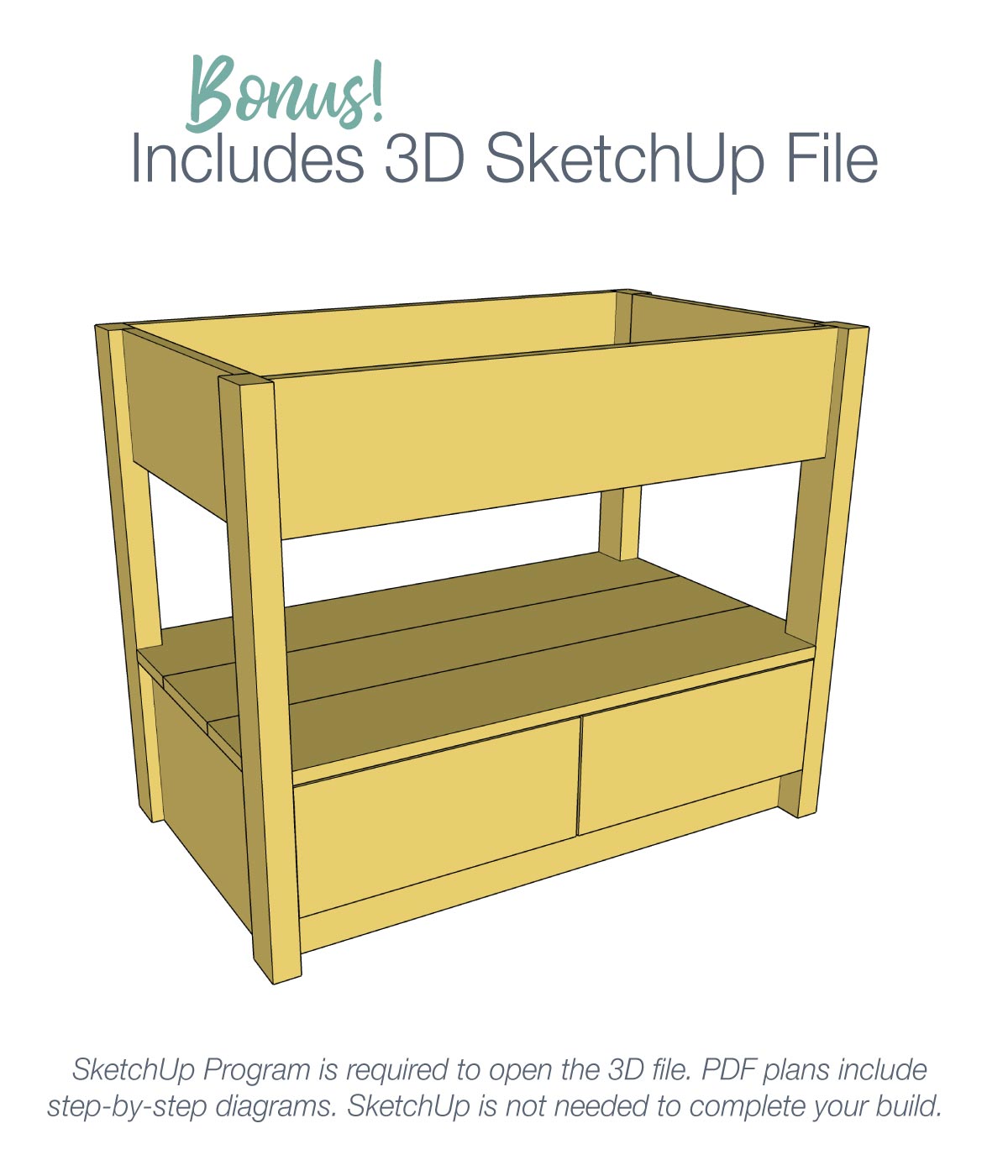 Bottom Drawer Vanity Woodworking Plans