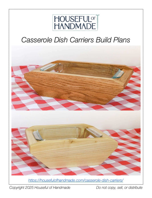 Casserole Dish Carriers Woodworking Plans