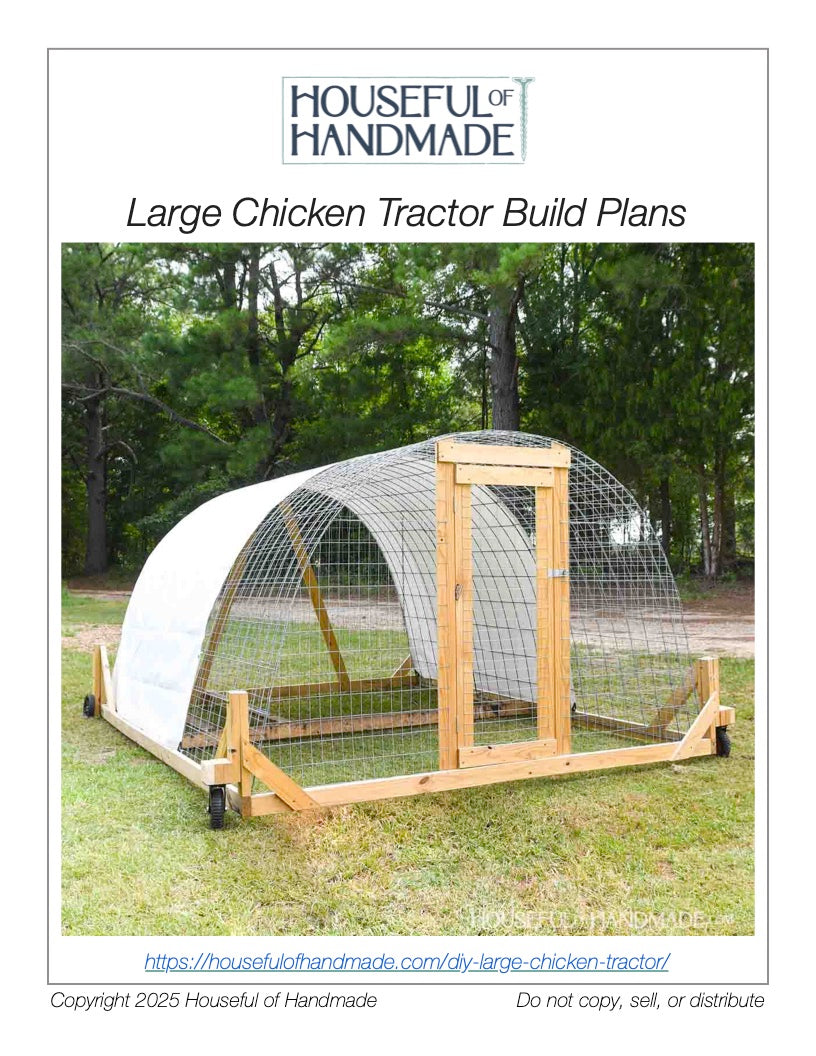 Large Chicken Tractor Woodworking Plans