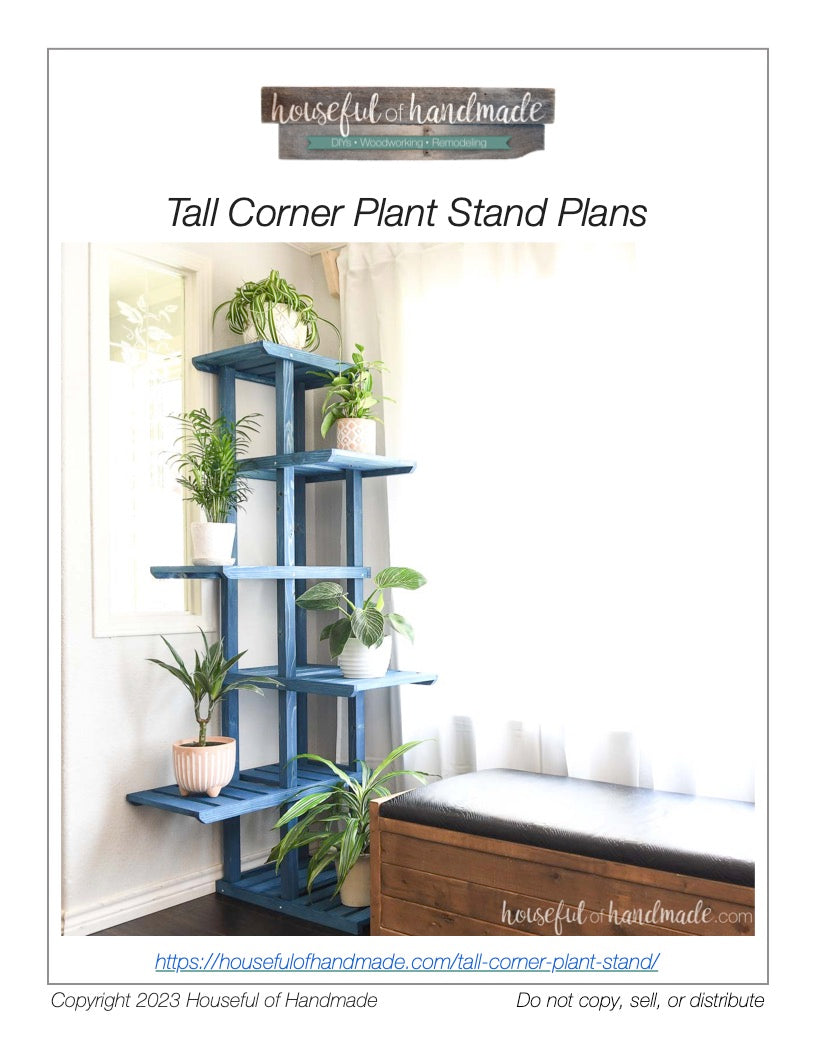 wooden plant hanger plans Corner Plant Stand Woodworking Plans