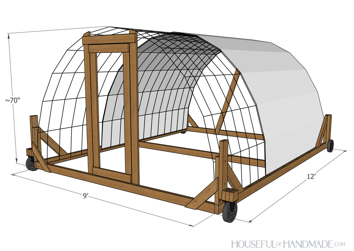 Large Chicken Tractor Woodworking Plans