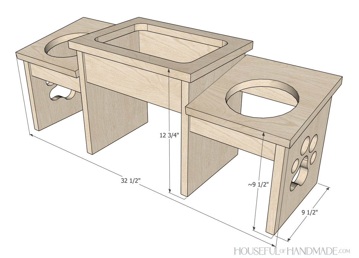 Dog Bowl Stand Woodworking Plans