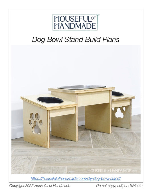 Dog Bowl Stand Woodworking Plans