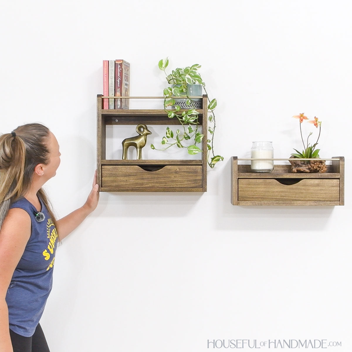Wall Shelves with Drawers Build Plans