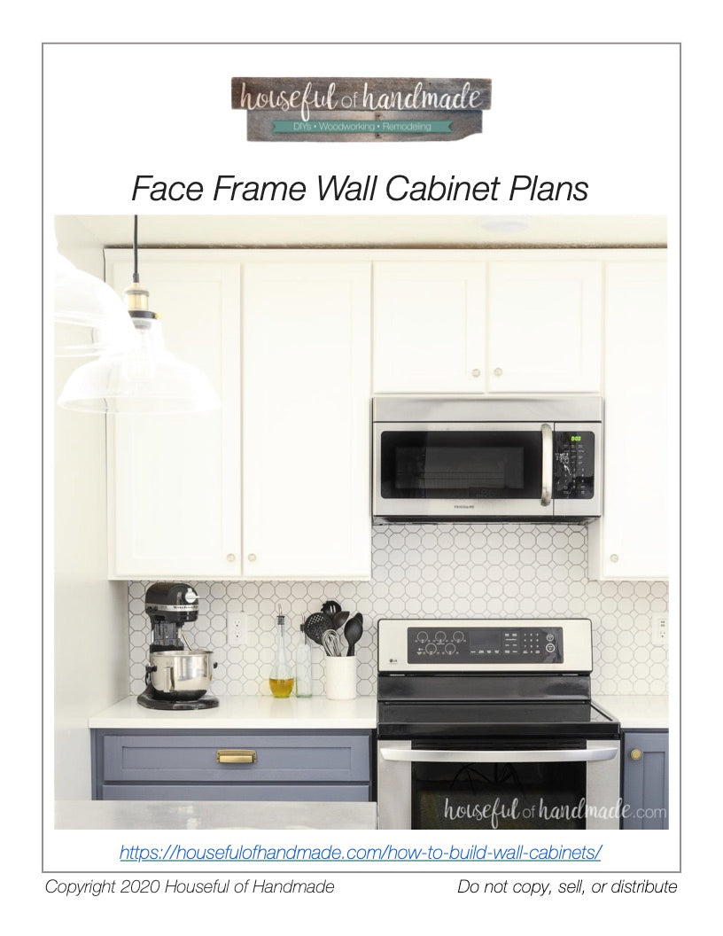 Face Frame Wall Cabinet Woodworking Plans
