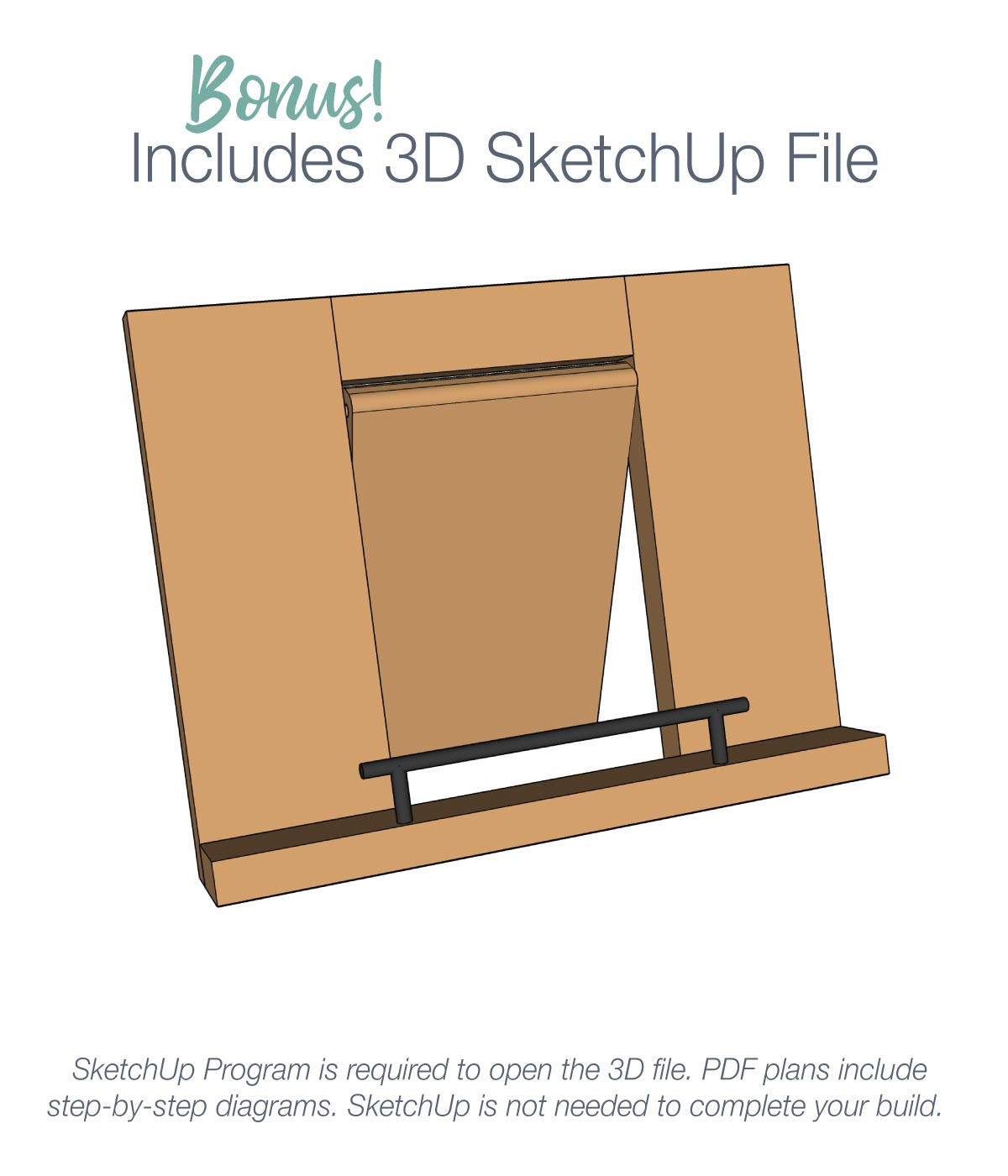 Folding Cookbook Holder Build Plans