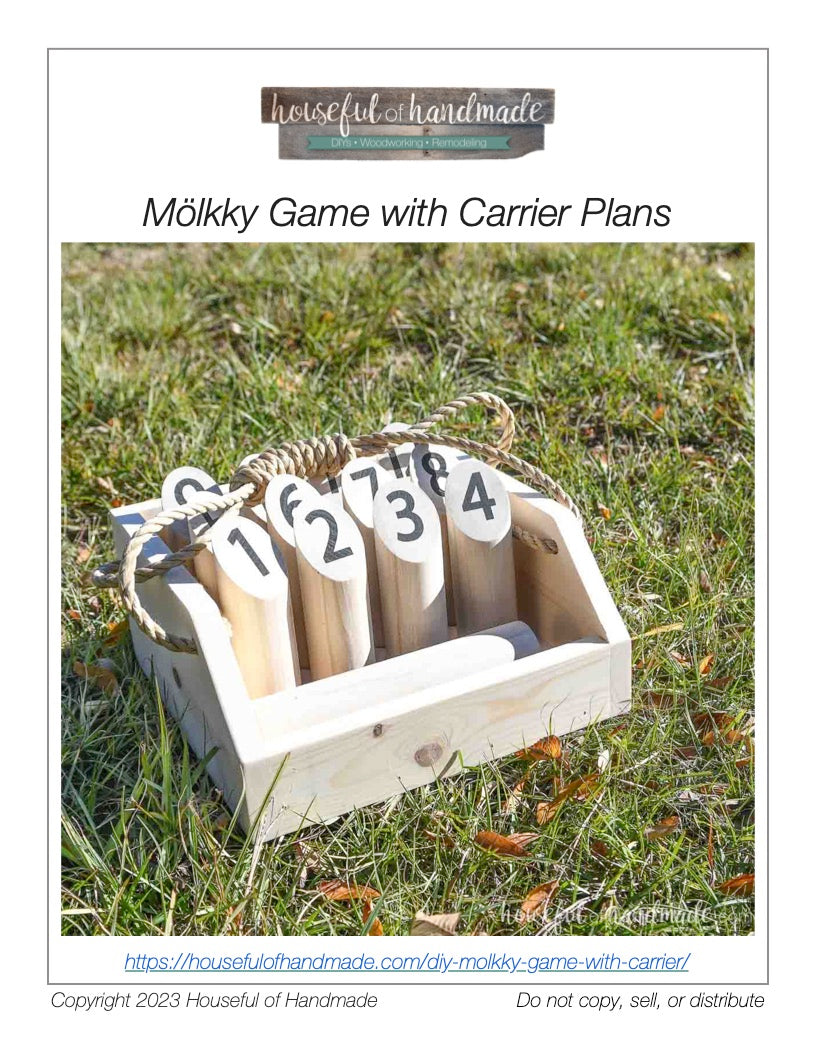 Mölkky Game with Carrier Build Plans – Houseful of Handmade