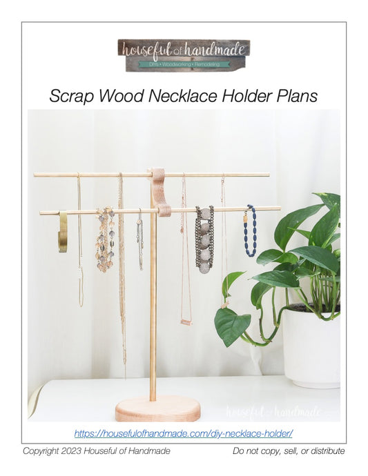 Scrap Wood Necklace Holder Build Plans