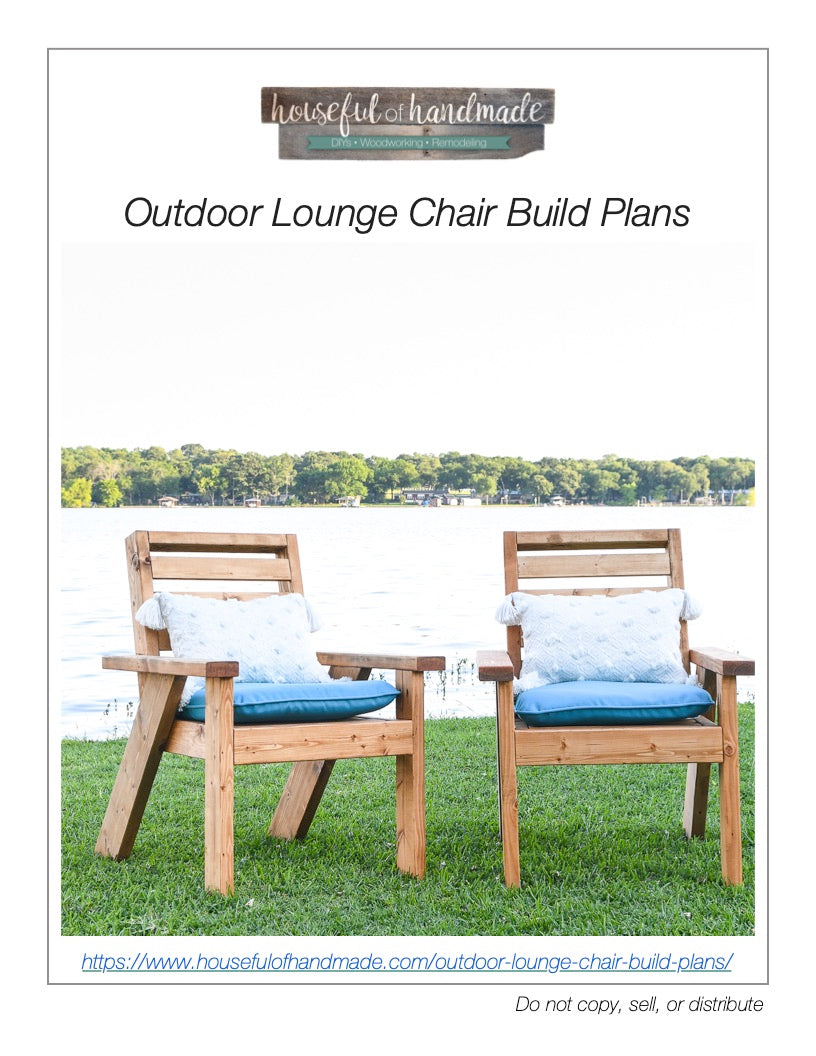 Outdoor Lounge Chair Woodworking Plans - Printable PDF Build Plans
