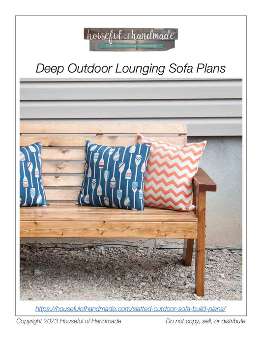Deep Outdoor Lounging Sofa Woodworking Plans