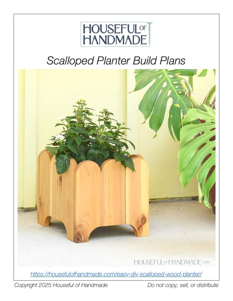 diy indoor wooden planter Scalloped Wood Planter Woodworking Plans – Houseful of Handmade