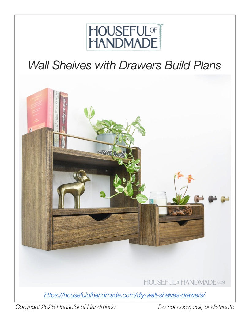 Wall Shelves with Drawers Build Plans