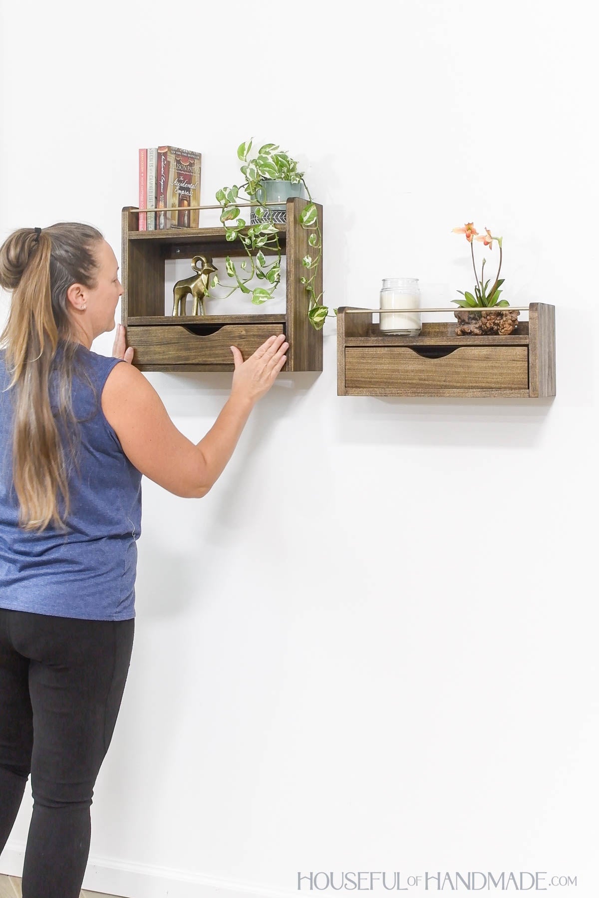 Wall Shelves with Drawers Build Plans