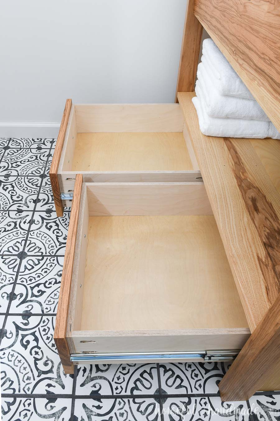 Bottom Drawer Vanity Woodworking Plans