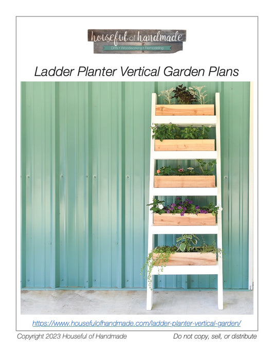 Vertical Ladder Planter Woodworking Plans