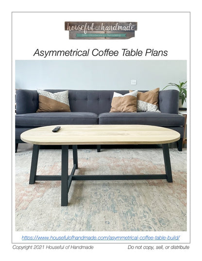 Asymmetrical Coffee Table Woodworking Plans