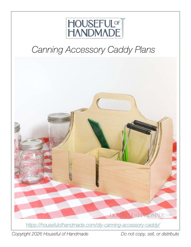 Canning Accessory Caddy Woodworking Plans