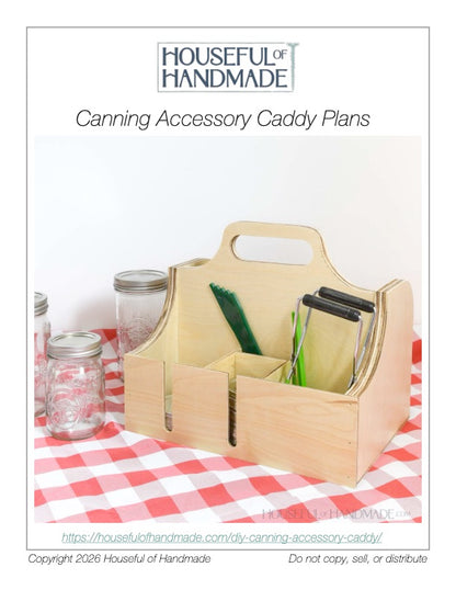 Canning Accessory Caddy Woodworking Plans