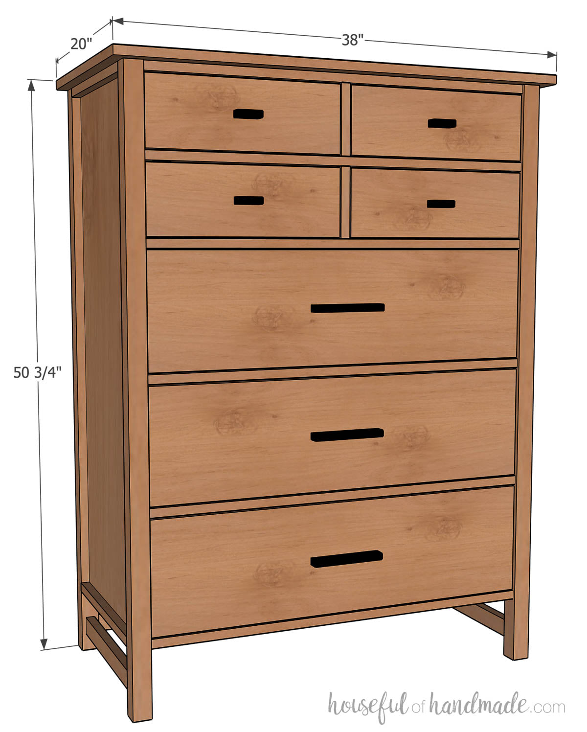 Classic Tall 7 Drawer Dresser Build Plans