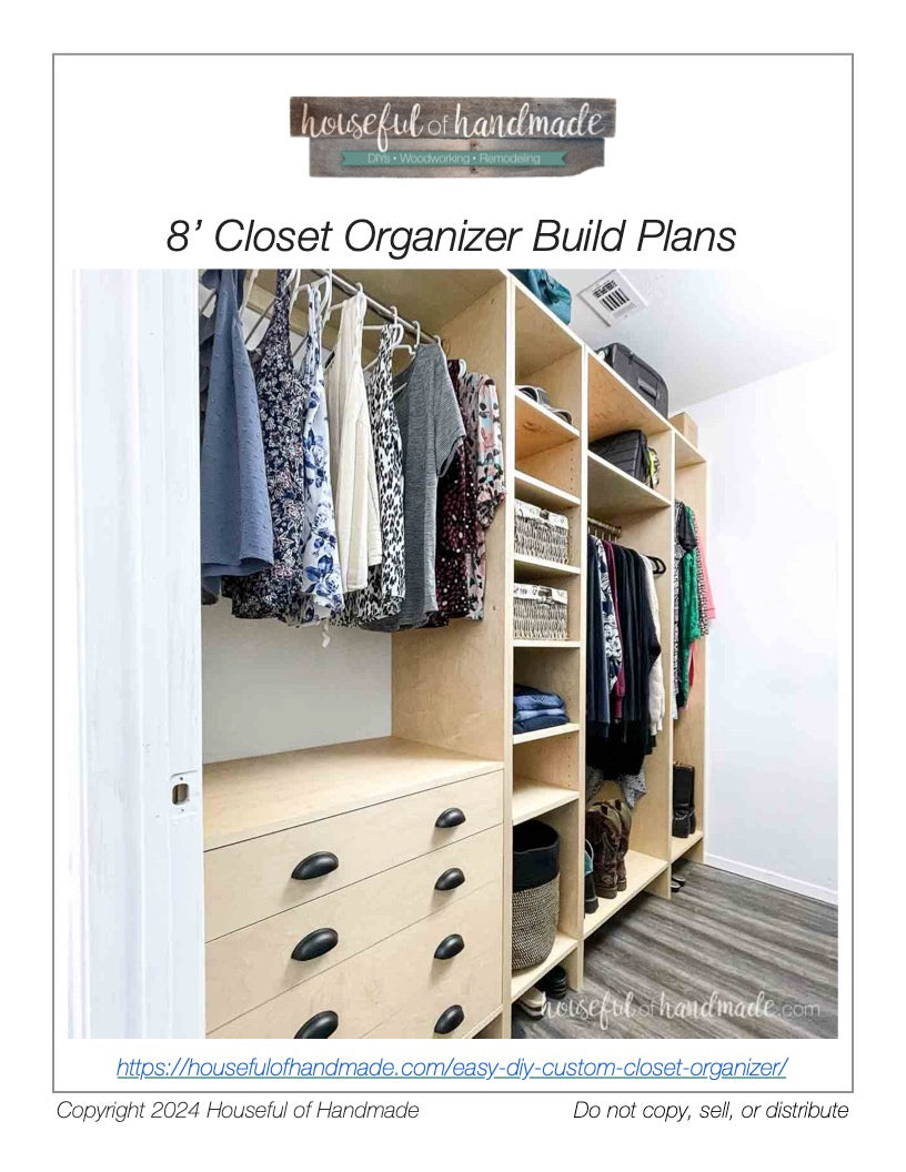 Closet Organizer Woodworking Plans – Houseful of Handmade