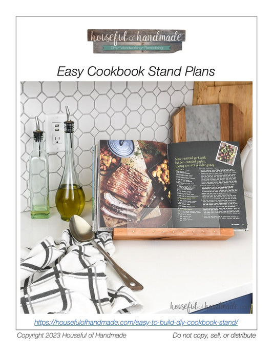 Easy Cookbook Stand Build Plans