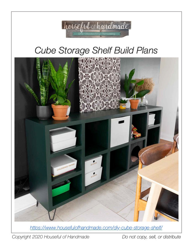 Cube Storage Shelf Woodworking Plans