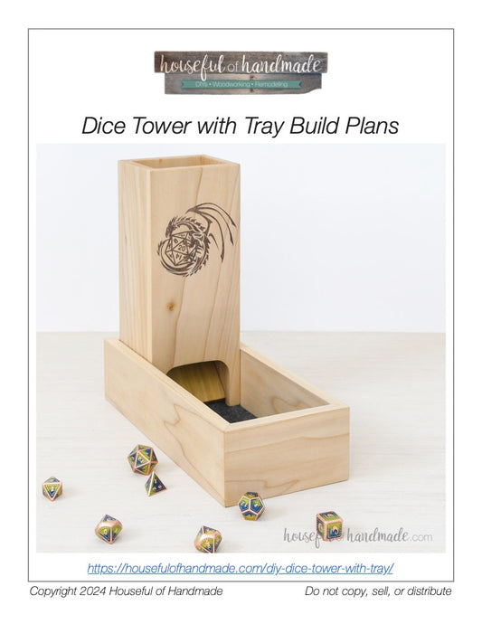 Dice Tower with Tray Build Plans