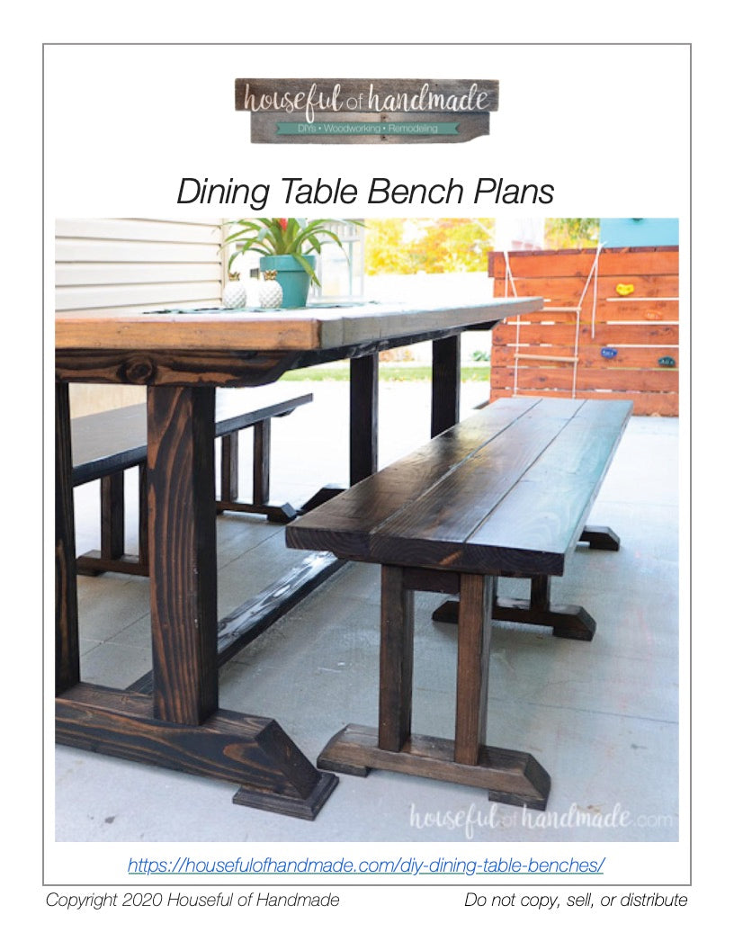 Dining Table Benches Woodworking Plans – Houseful of Handmade