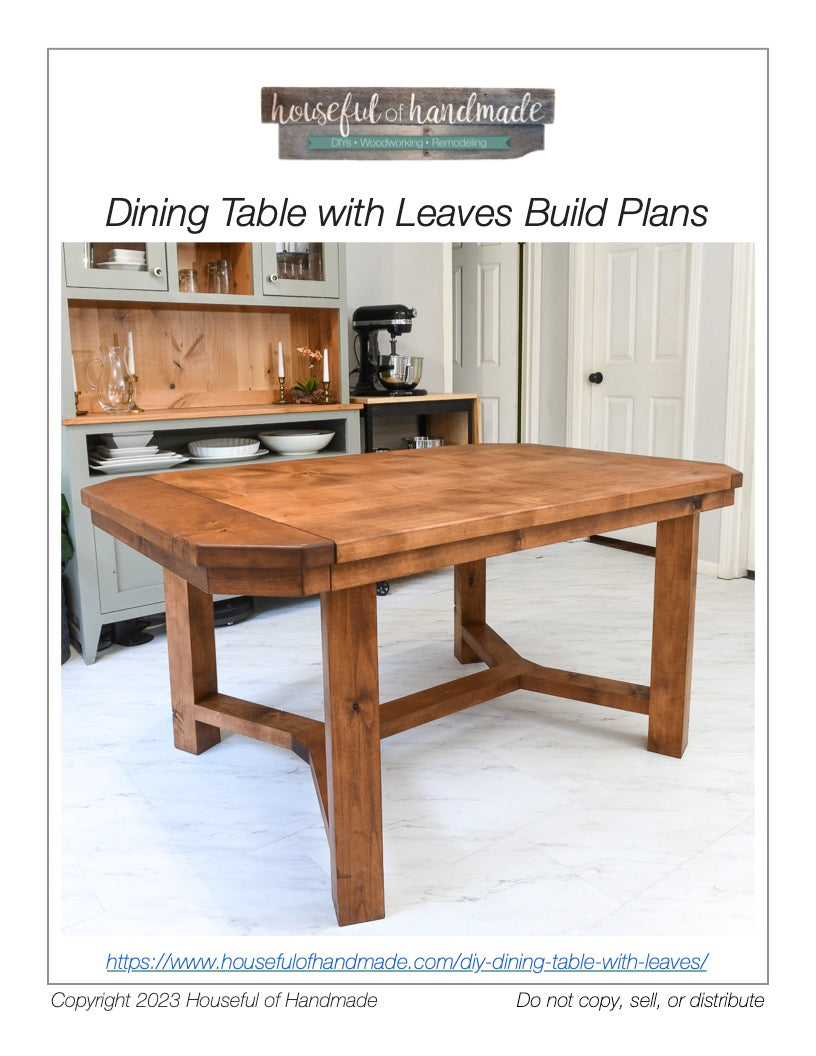 Dining Table with Leaves Build Plans