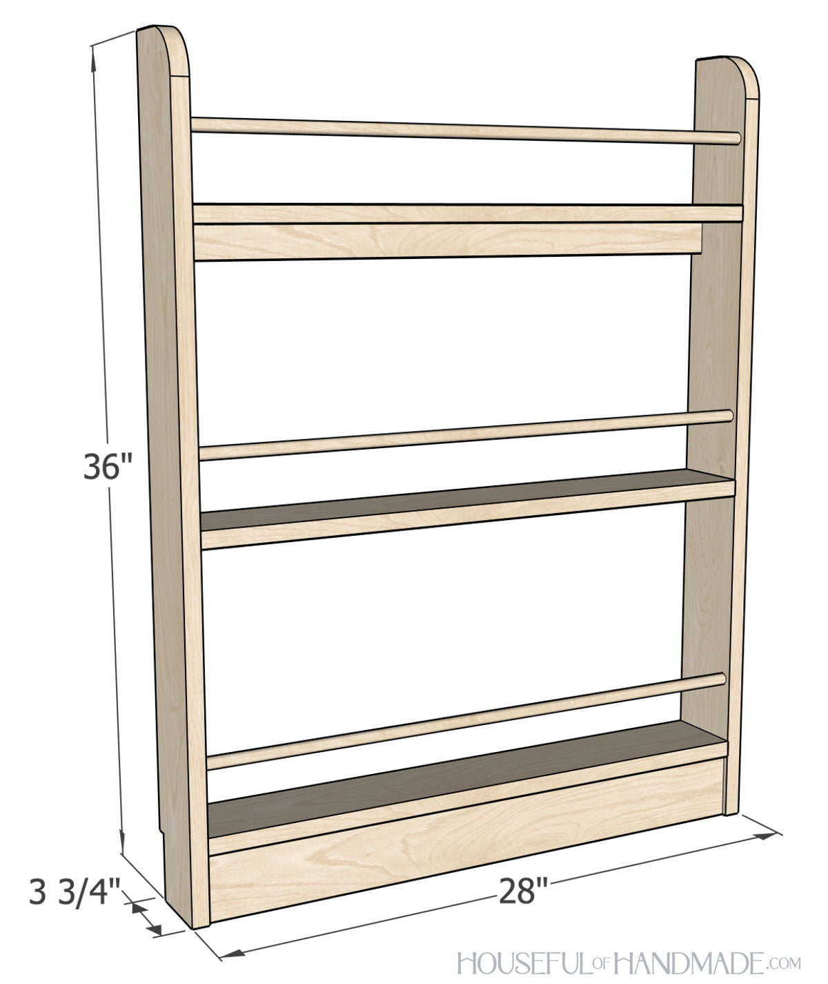 Behind the Door Shelf Woodworking Plans