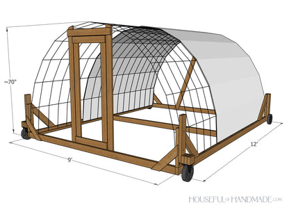 Large Chicken Tractor Woodworking Plans