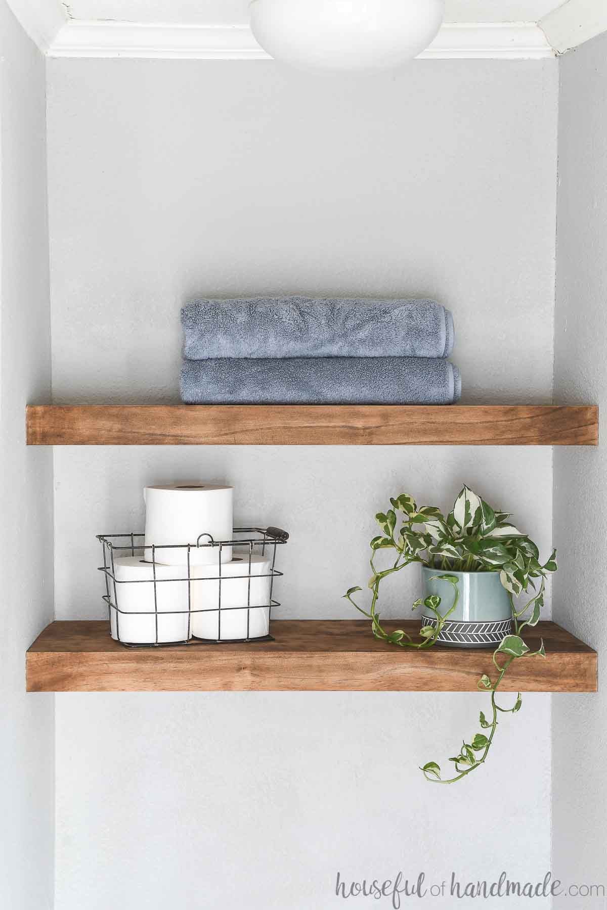 Floating Shelves in a Nook or Closet Plans