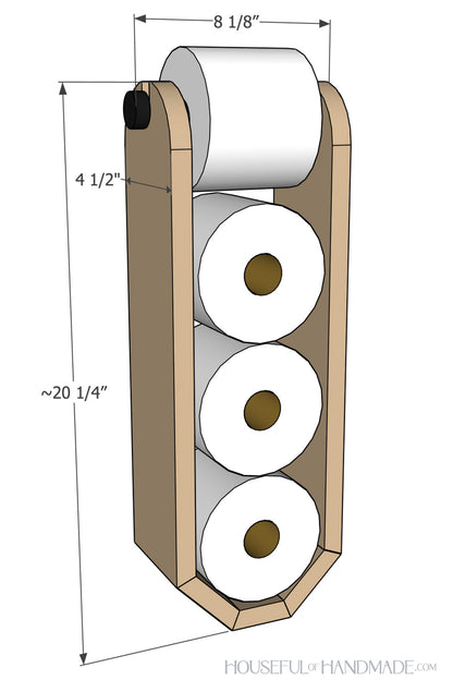 Freestanding Toilet Paper Holder Woodworking Plans