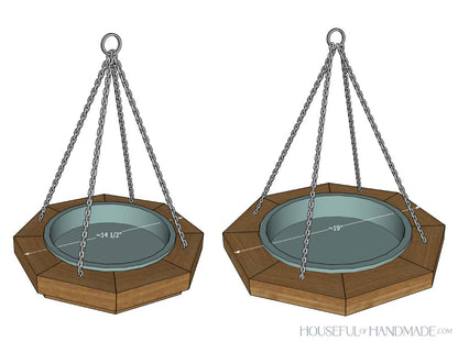 Easy Hanging Birdbath Woodworking Plans