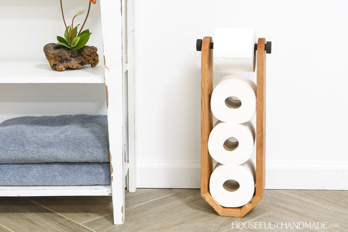 Freestanding Toilet Paper Holder Woodworking Plans