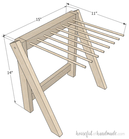 Fold-up Pasta Drying Rack Woodworking Plans