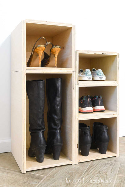 Stacking Shoe Storage Boxes Build Plans – Houseful of Handmade
