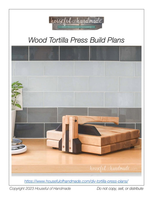 Wood Tortilla Press Build Plans