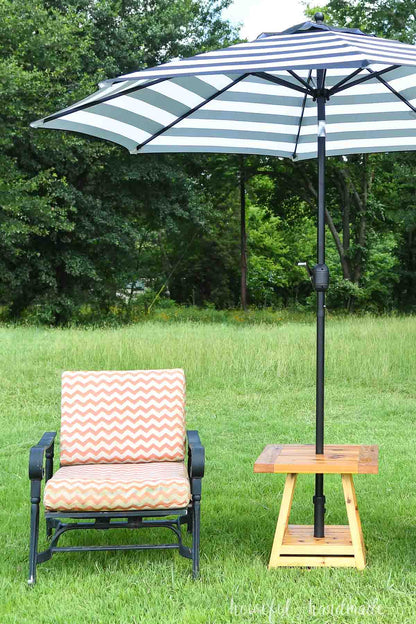 Outdoor Umbrella Side Table Woodworking Plans