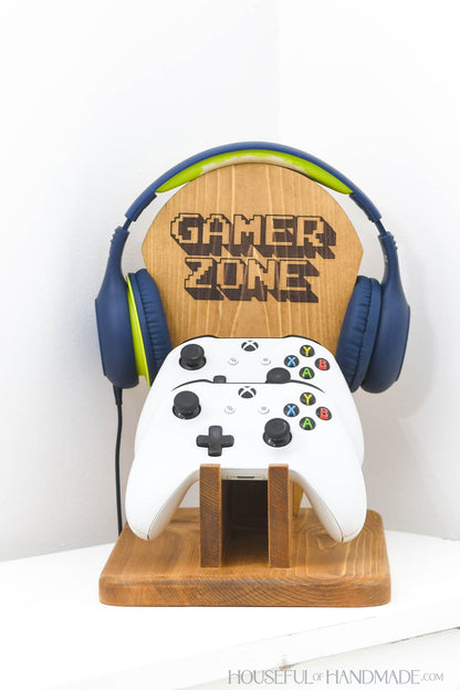 Game Controller & Headphone Stand Woodworking Plans
