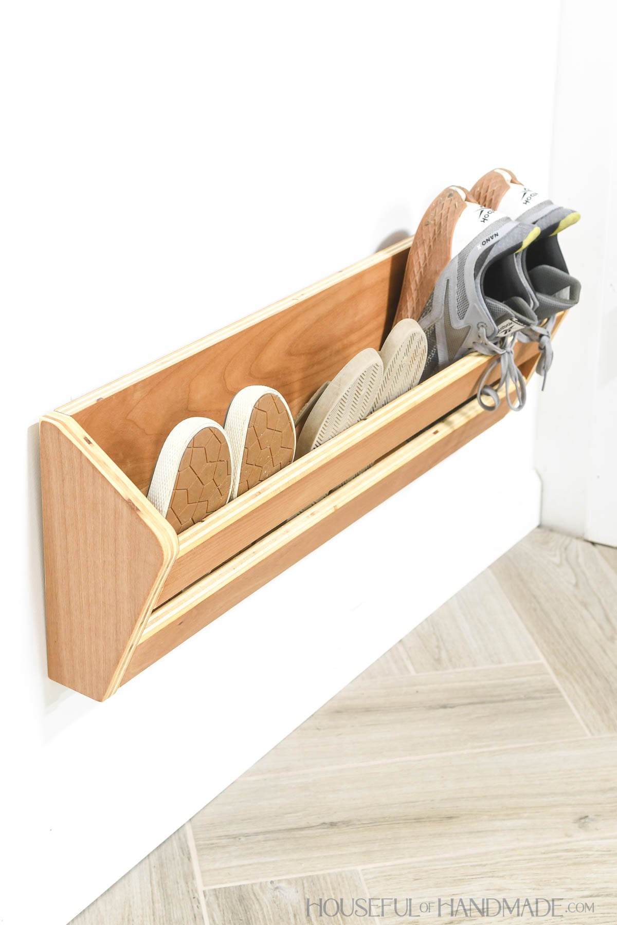 Wall Mounted Shoe Rack Woodworking Plans