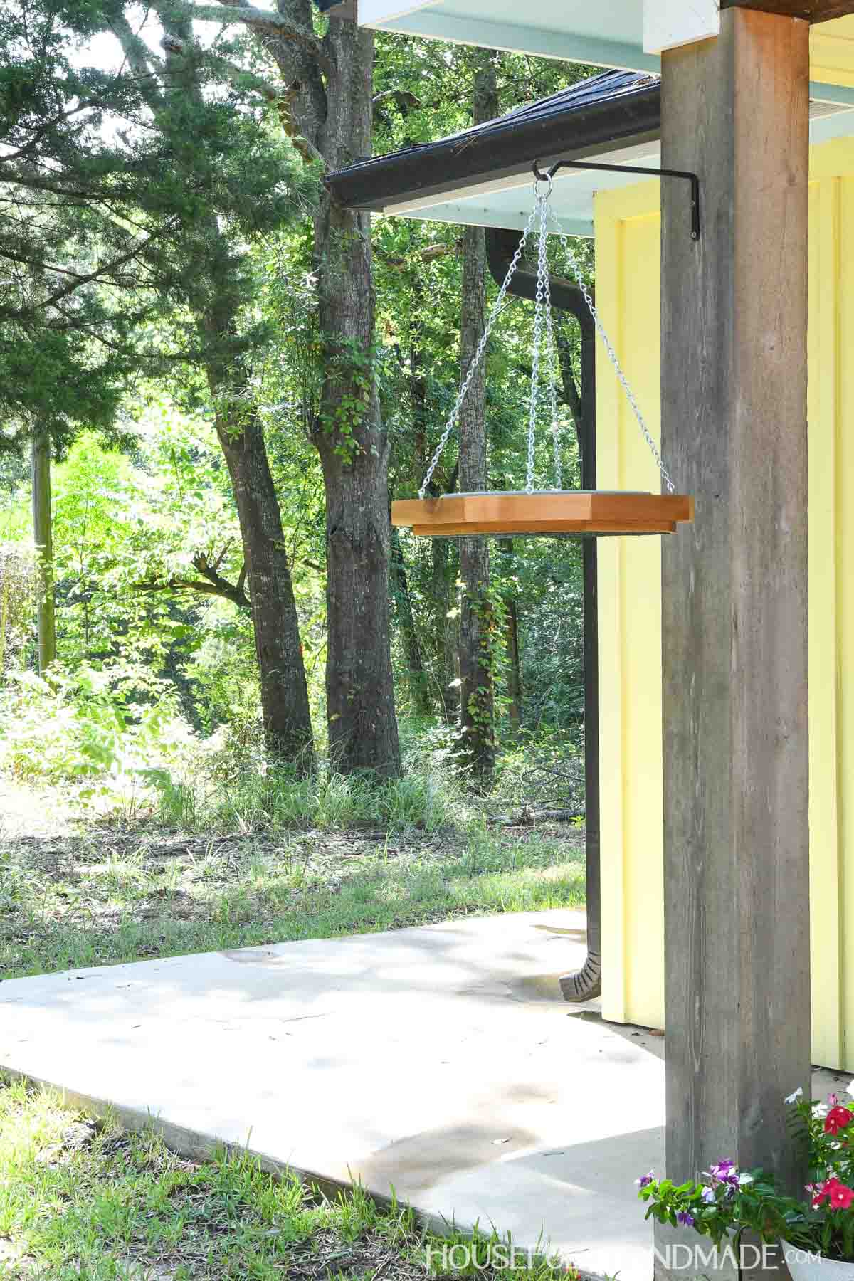 Easy Hanging Birdbath Woodworking Plans
