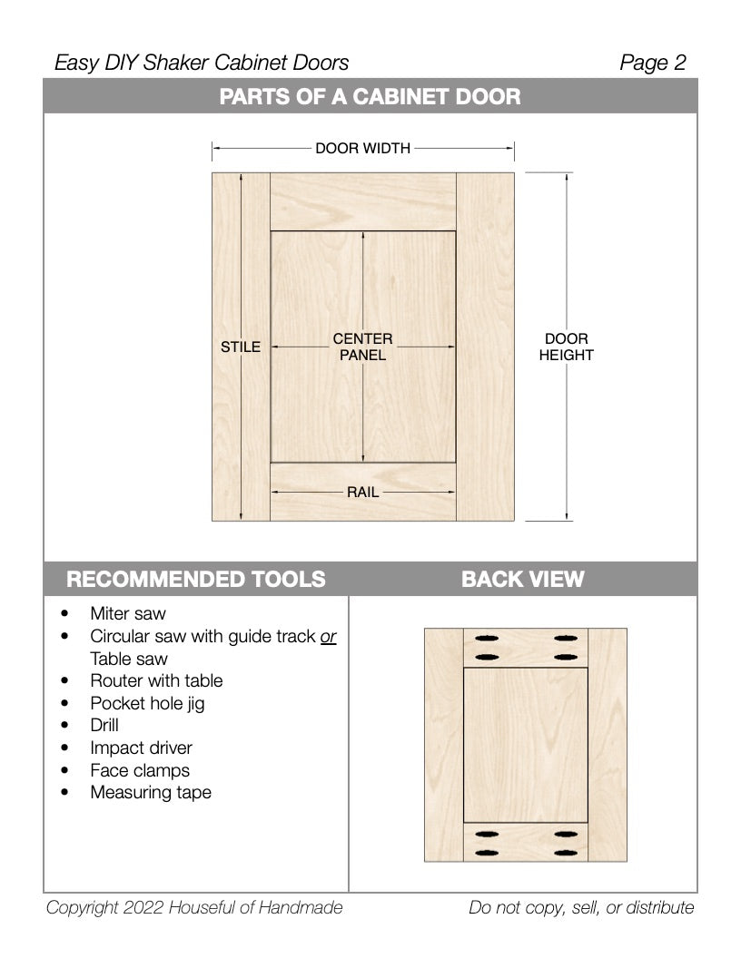 How to Build Easy Shaker Cabinet Doors Woodworking Guide