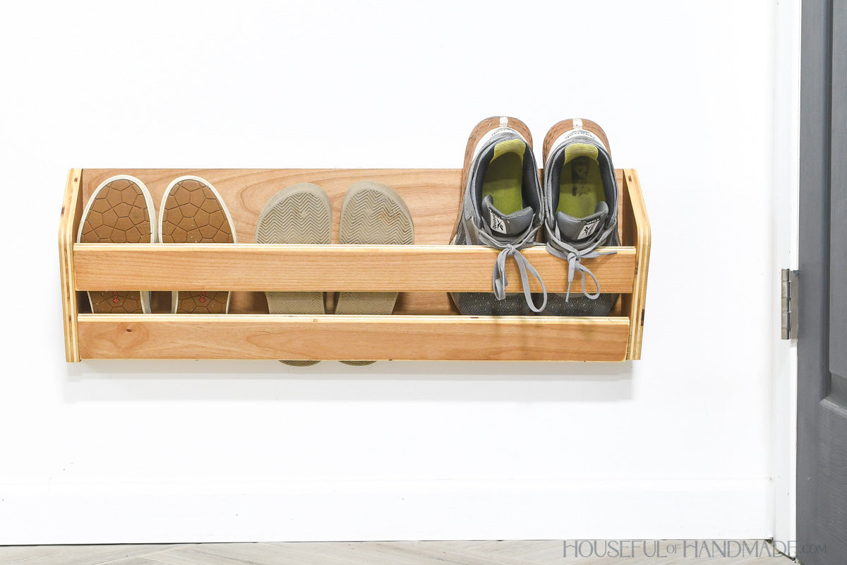 Wall Mounted Shoe Rack Woodworking Plans