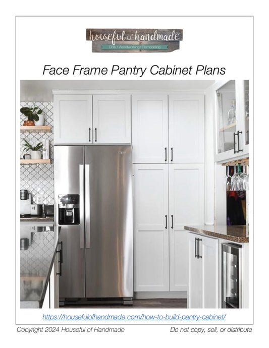 Face Frame Pantry Cabinet Woodworking Plans