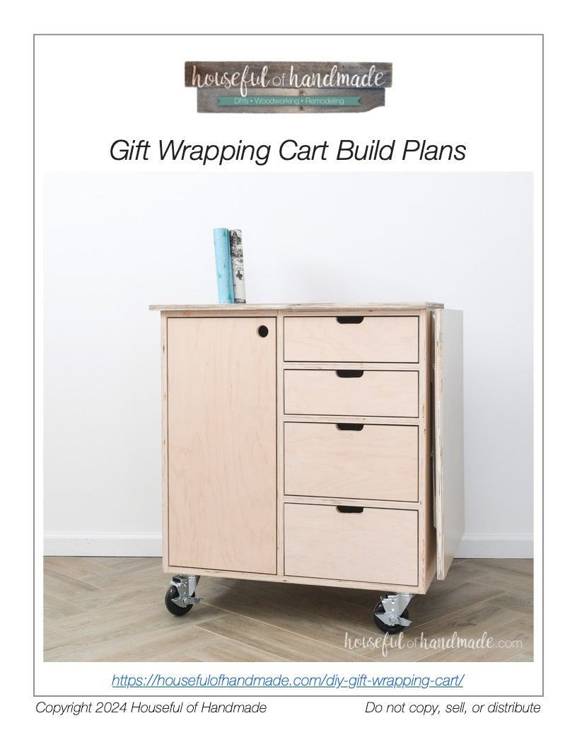 Gift Wrapping Cart Build Plans