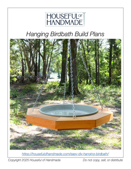 Easy Hanging Birdbath Woodworking Plans