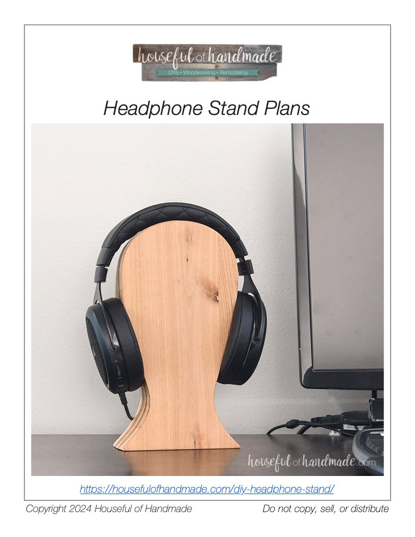 Headphone Stand Build Plans