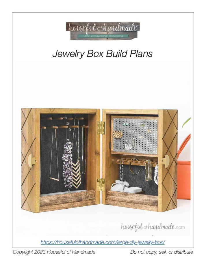 Large Jewelry Box Build Plans Houseful of Handmade