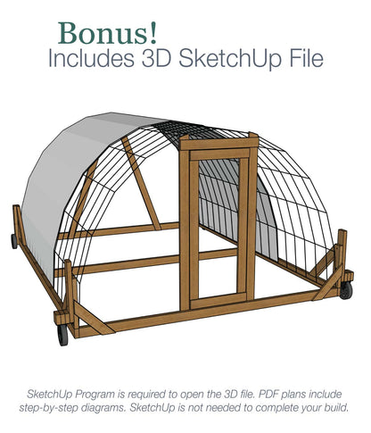 Large Chicken Tractor Woodworking Plans